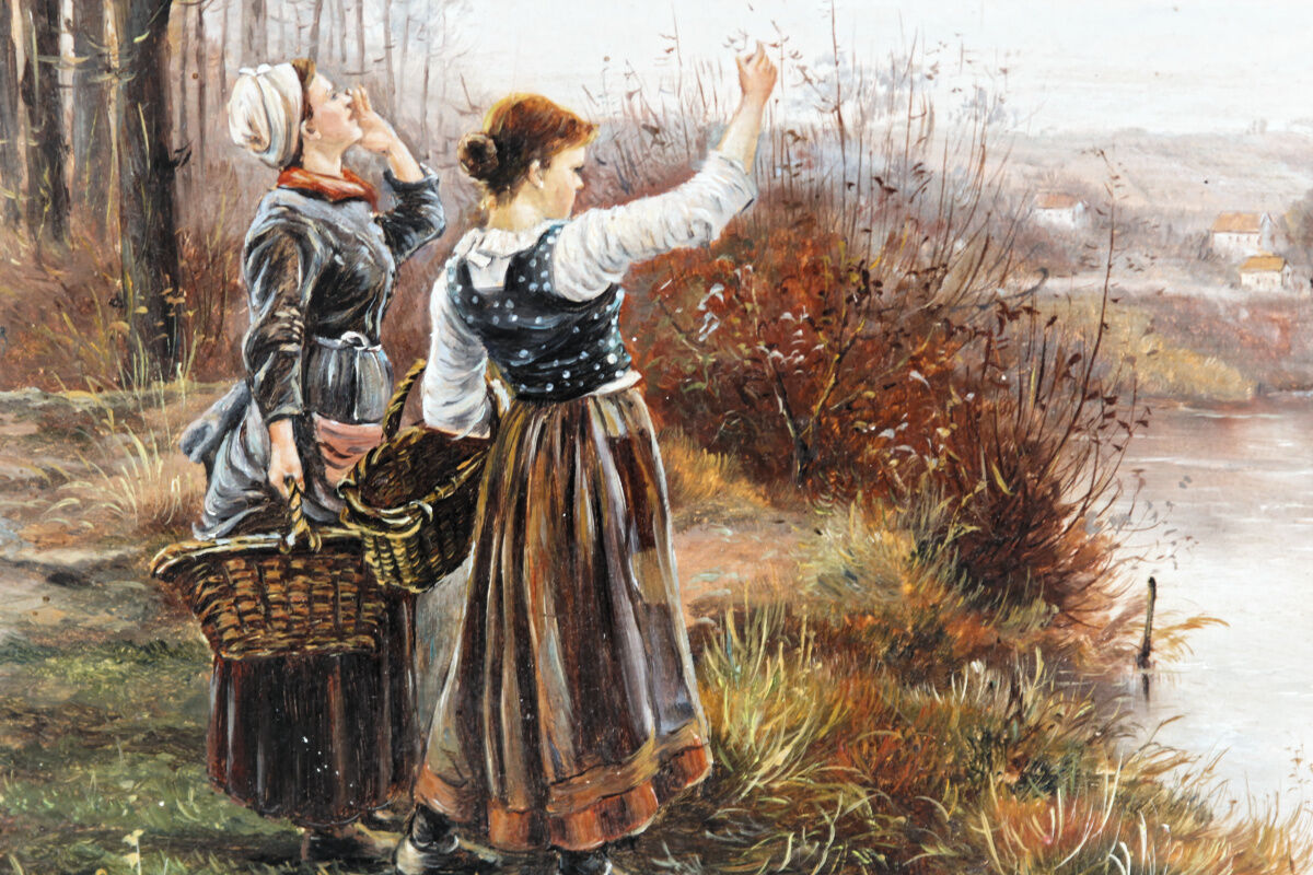 Oil on panel, nineteenth century