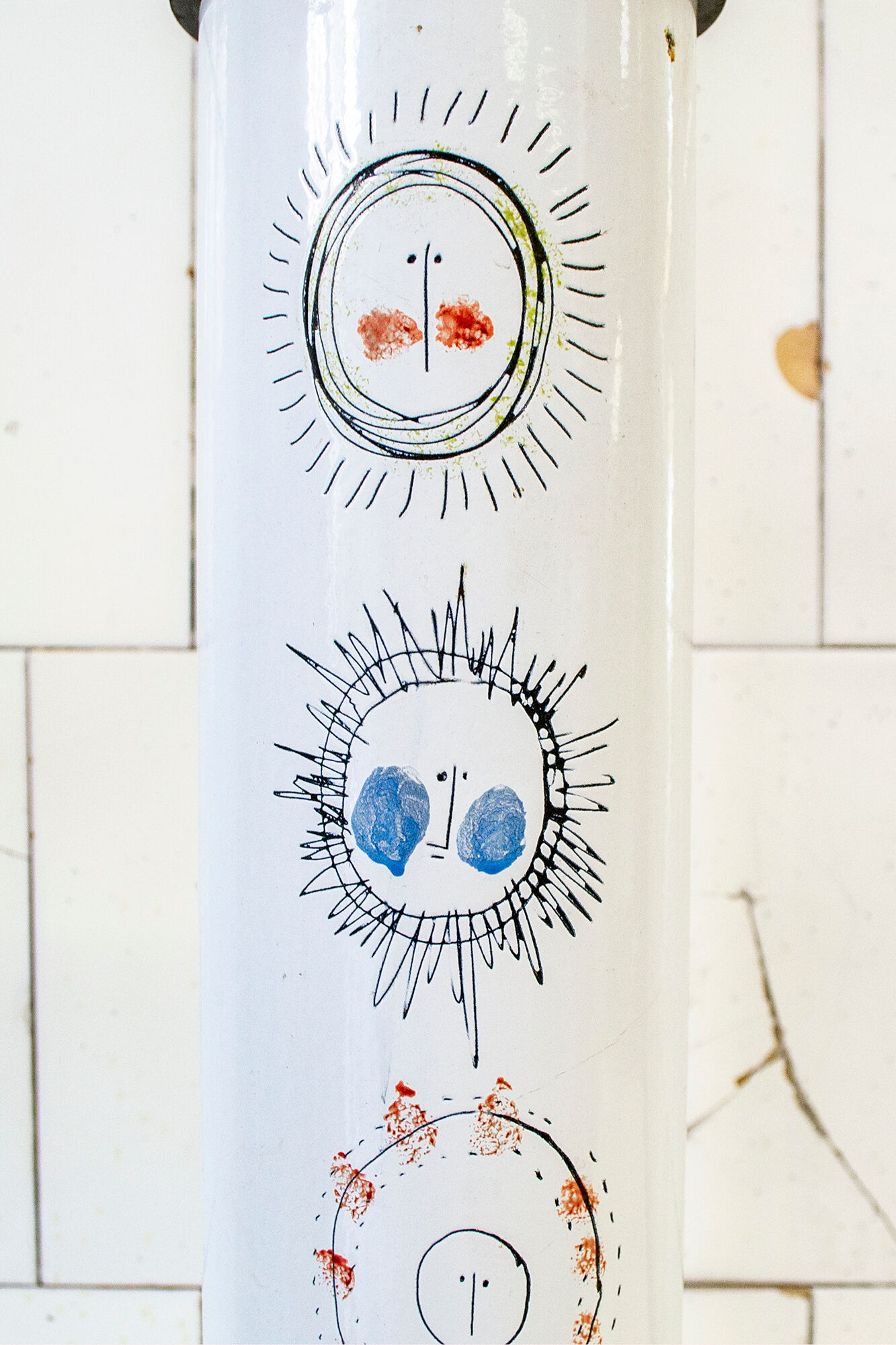 Brass ashtray decorated Italy 50s