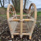 Porte-revues osier vintage