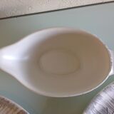 Two raviers and a white and grey cermal sauciere