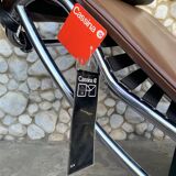 LC4 brown leather by Le Corbusier, Jeanneret & Perriand, Cassina, 1980