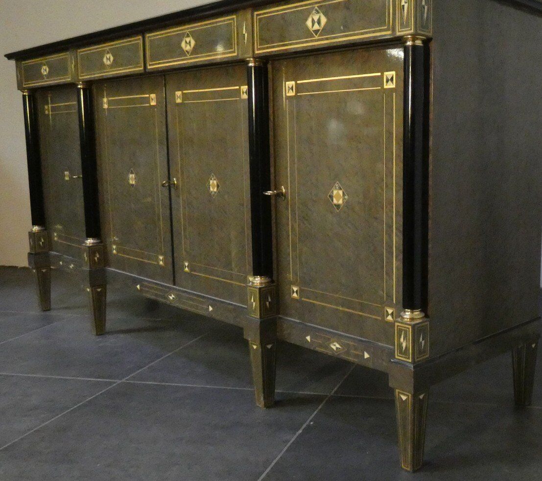Louis XVI Style Hollywood Regency Sideboard, France, 1980s