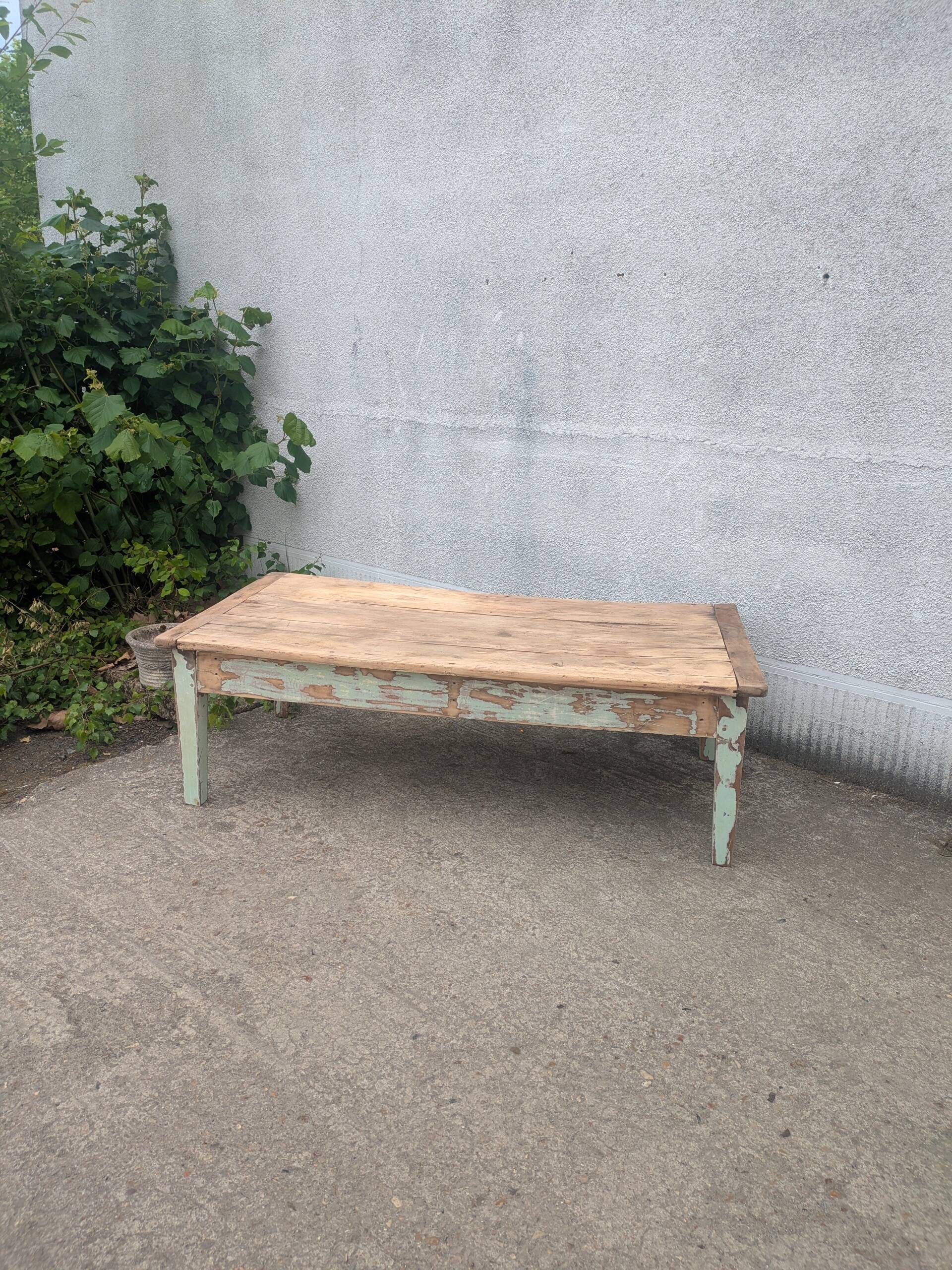 Low farmhouse table