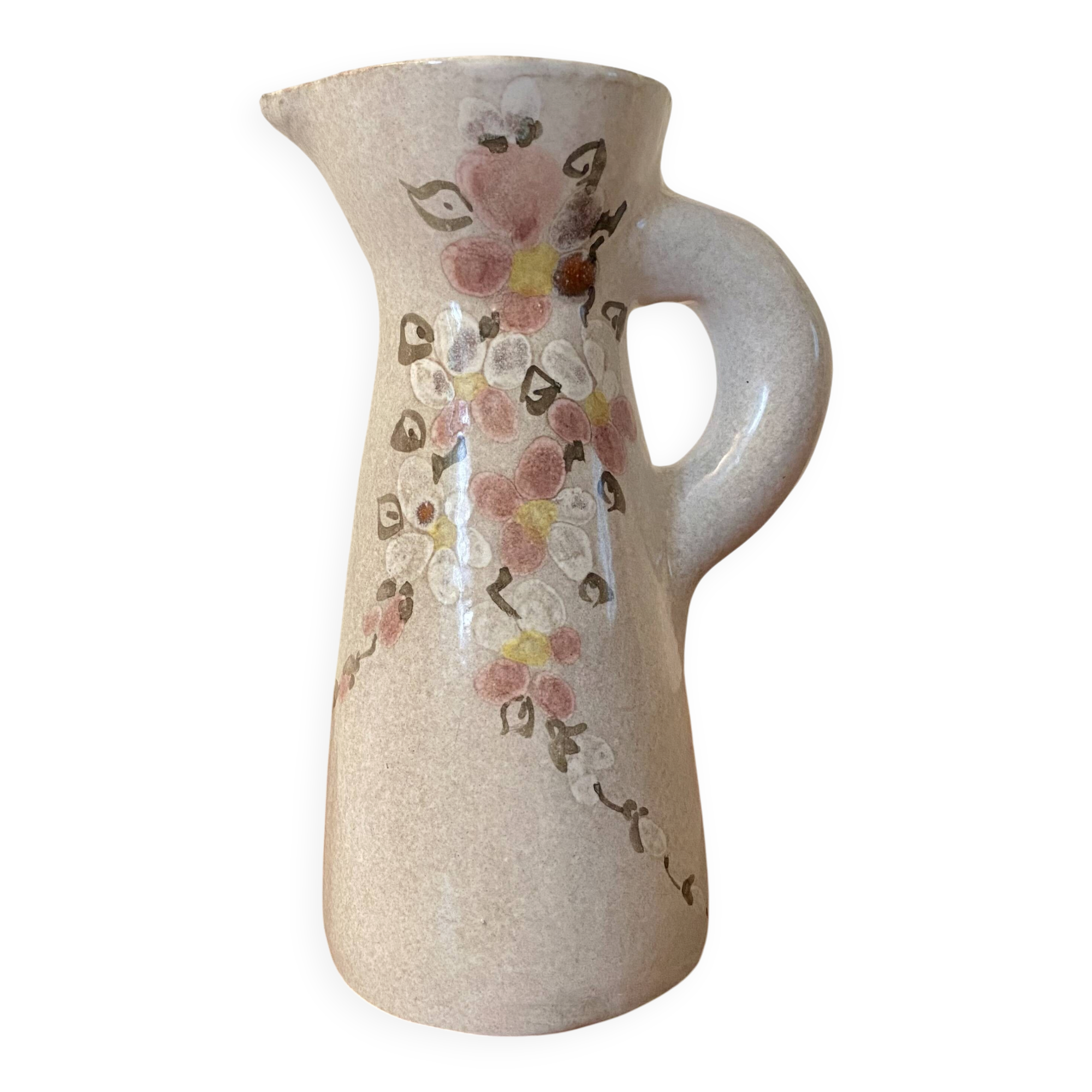 Ceramic pitcher, Poet Laval, Drôme, mid-20th century