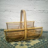 Rattan log basket