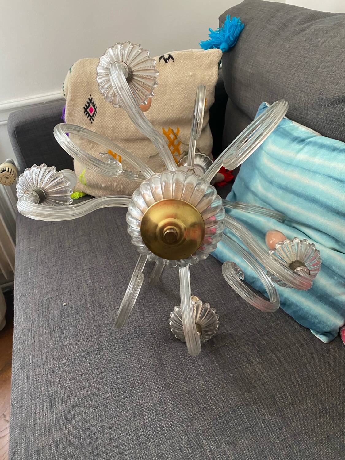 Murano glass chandelier 1950