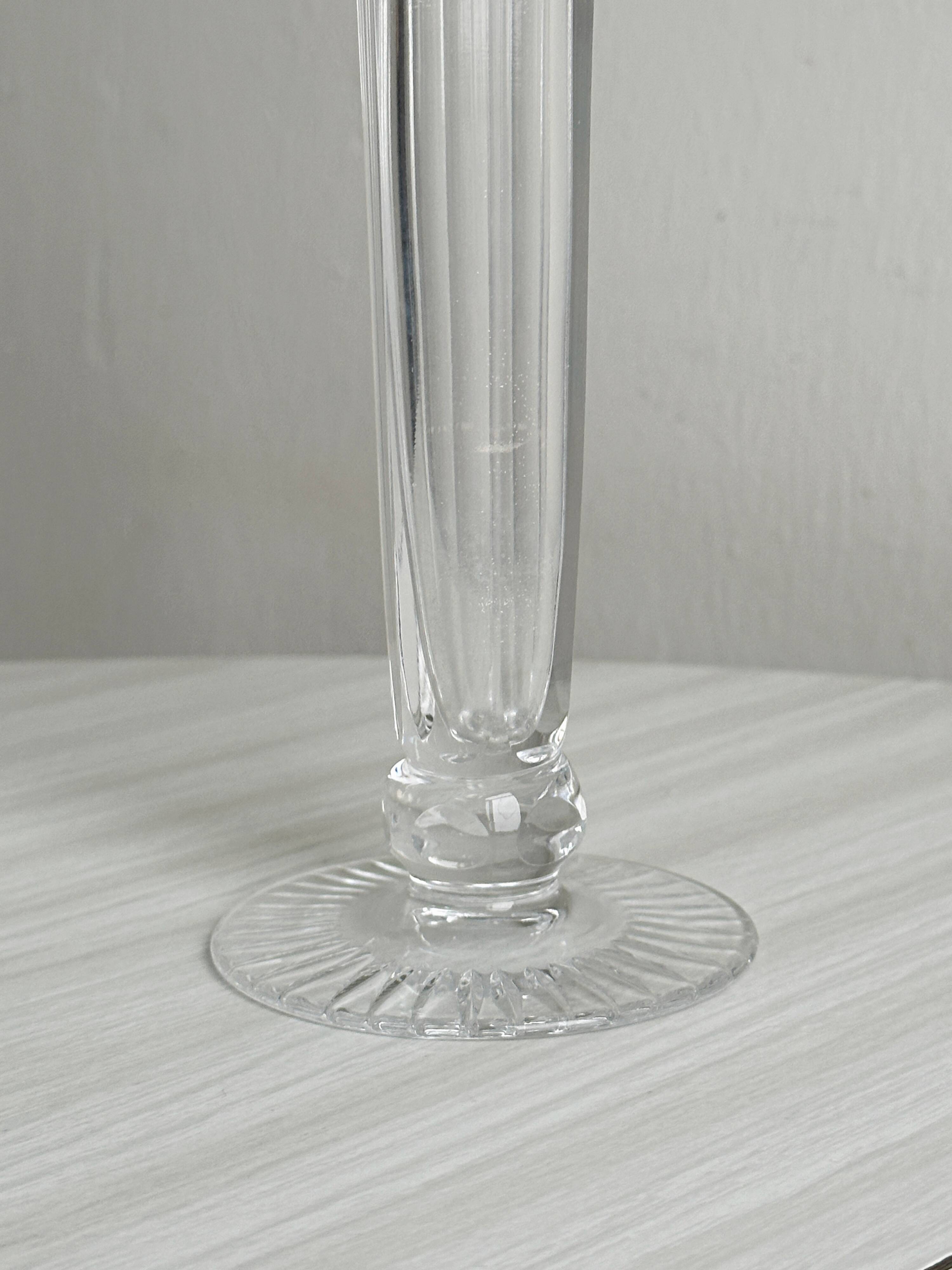 thick transparent glass bud vase