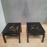 Pair of lacquered sofa ends