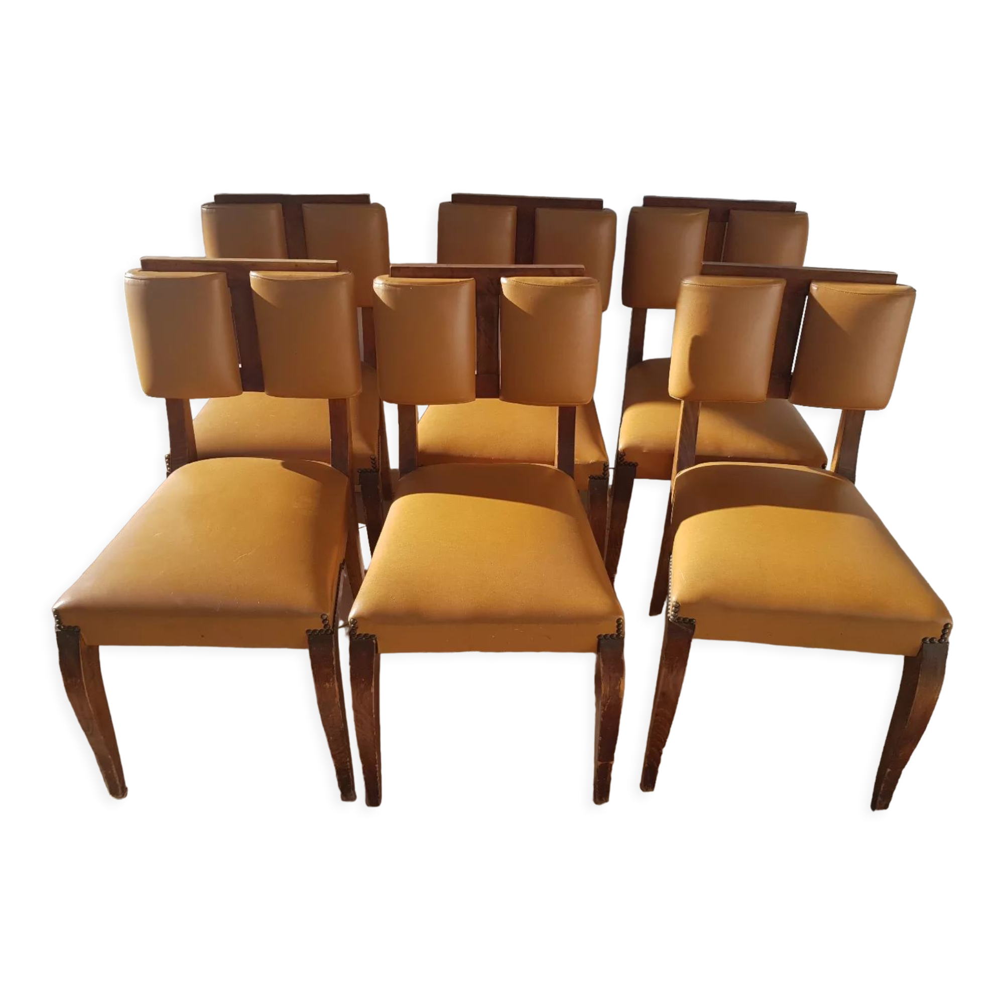 Set of six 1940s chairs
