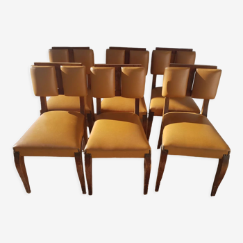 Lot de six chaises années 40