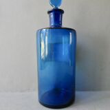 Bottle, pharmacy bottle in blue blown glass