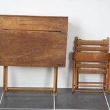 Folding children's desk and chair set