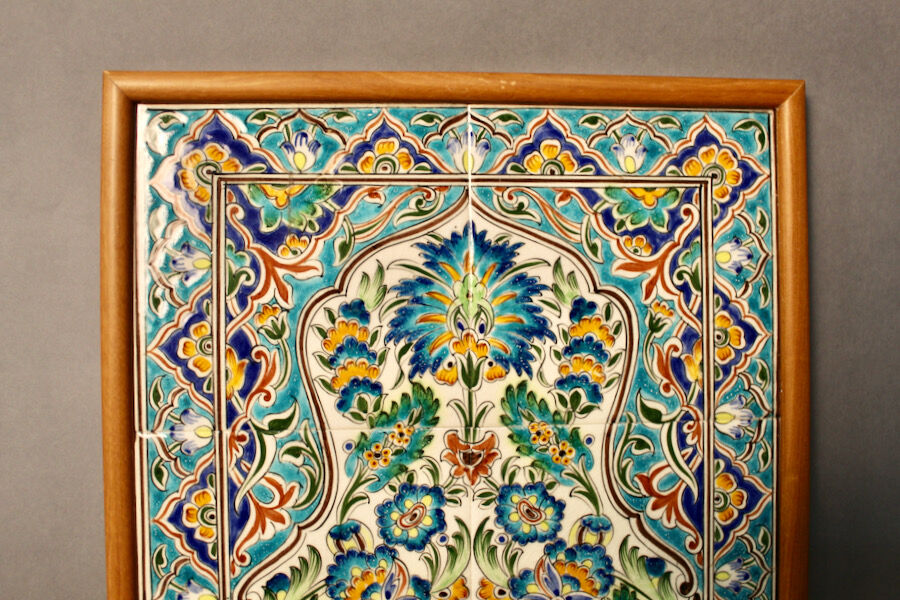 Oriental ceramic tile panel