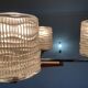 Vintage glass chandelier and its pair of wall lights
