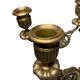 Pair of two-light candelabra in bronze, Napoleon III, late 19th century.