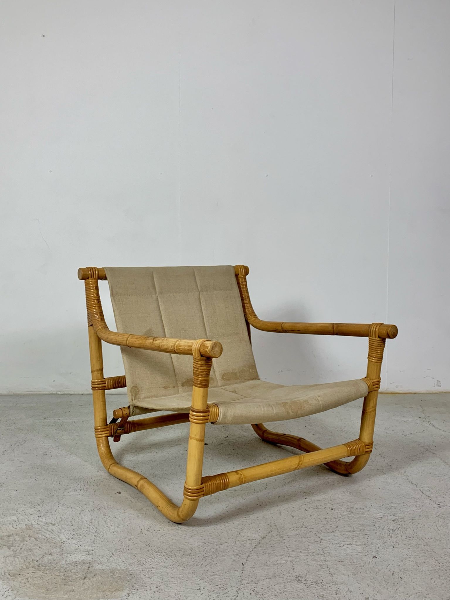 Vintage bamboo lounge set made in denmark 1950s