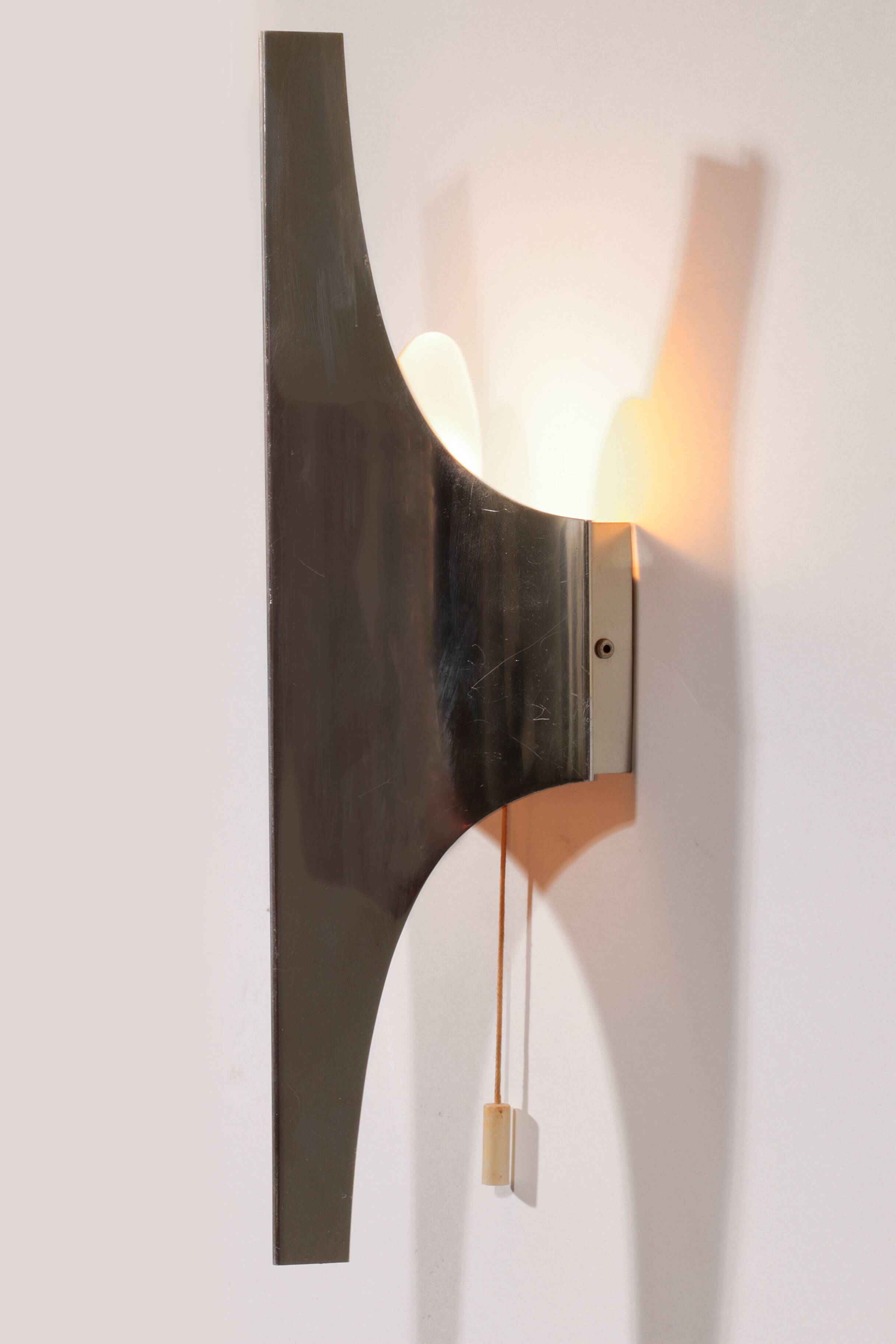 Mid-Century Silver Wall Lamp by Wilhelm Braun Feldweg – Doria Leuchten, Ger
