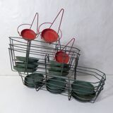 Set of vintage wire metal planters