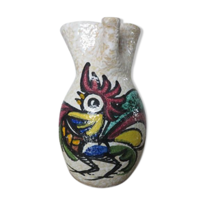 Pichet en céramique coq stylisé