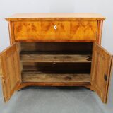 1930s Antique Cabinet with Writing Area in Walnut Finish ,Czechoslovakia