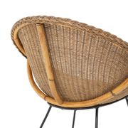 Fauteuil en rotin tressé, années 1950