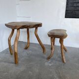 Pair of elm side tables