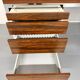 Vintage desk with rosewood veneer and chrome metal design from the 1970s.