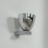 Vintage wall light, chrome and glass, France, 1970.