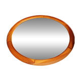 Miroir rond en bois