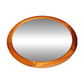 Round wooden mirror