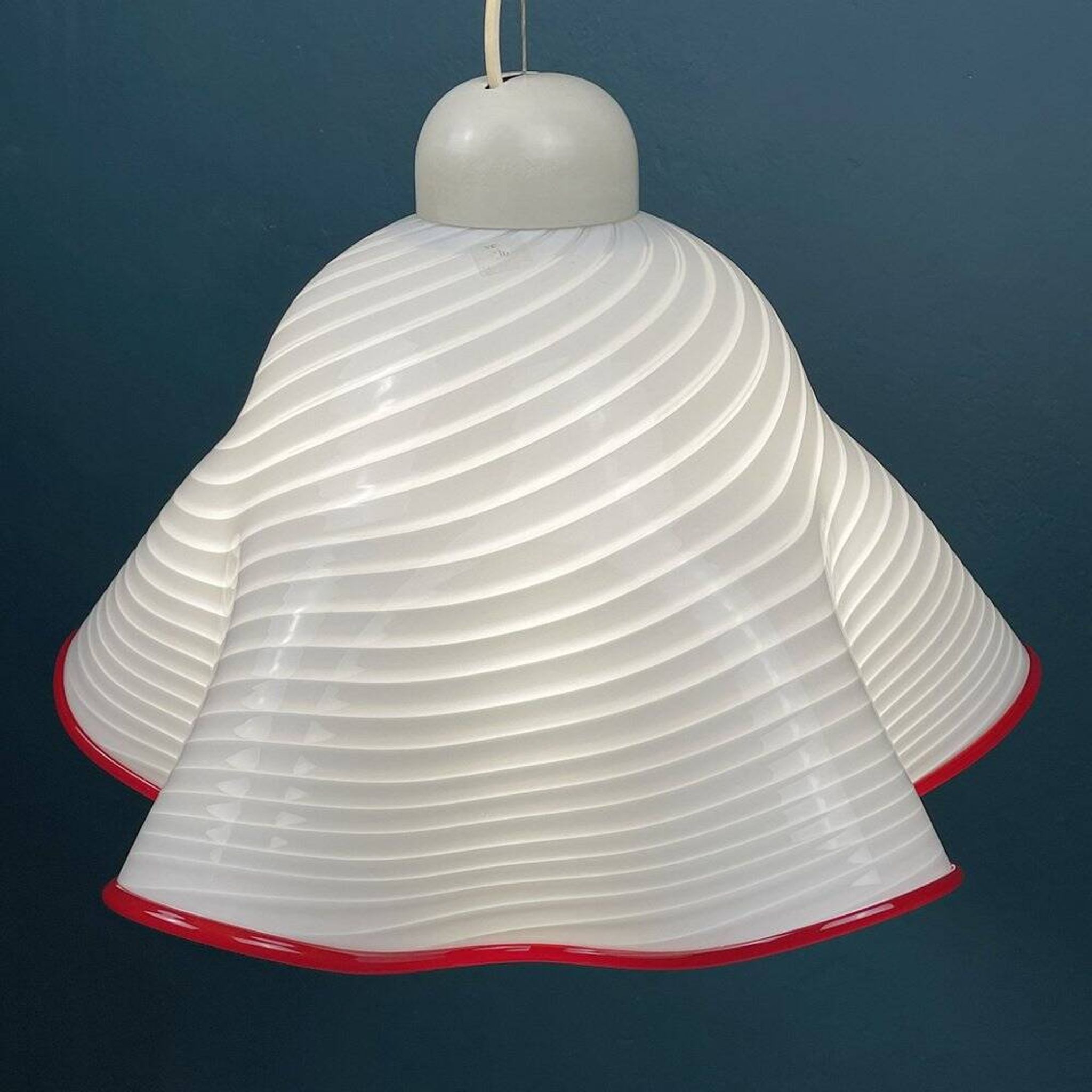 Murano glass Fazzoletto pendant, Italy, 1970s