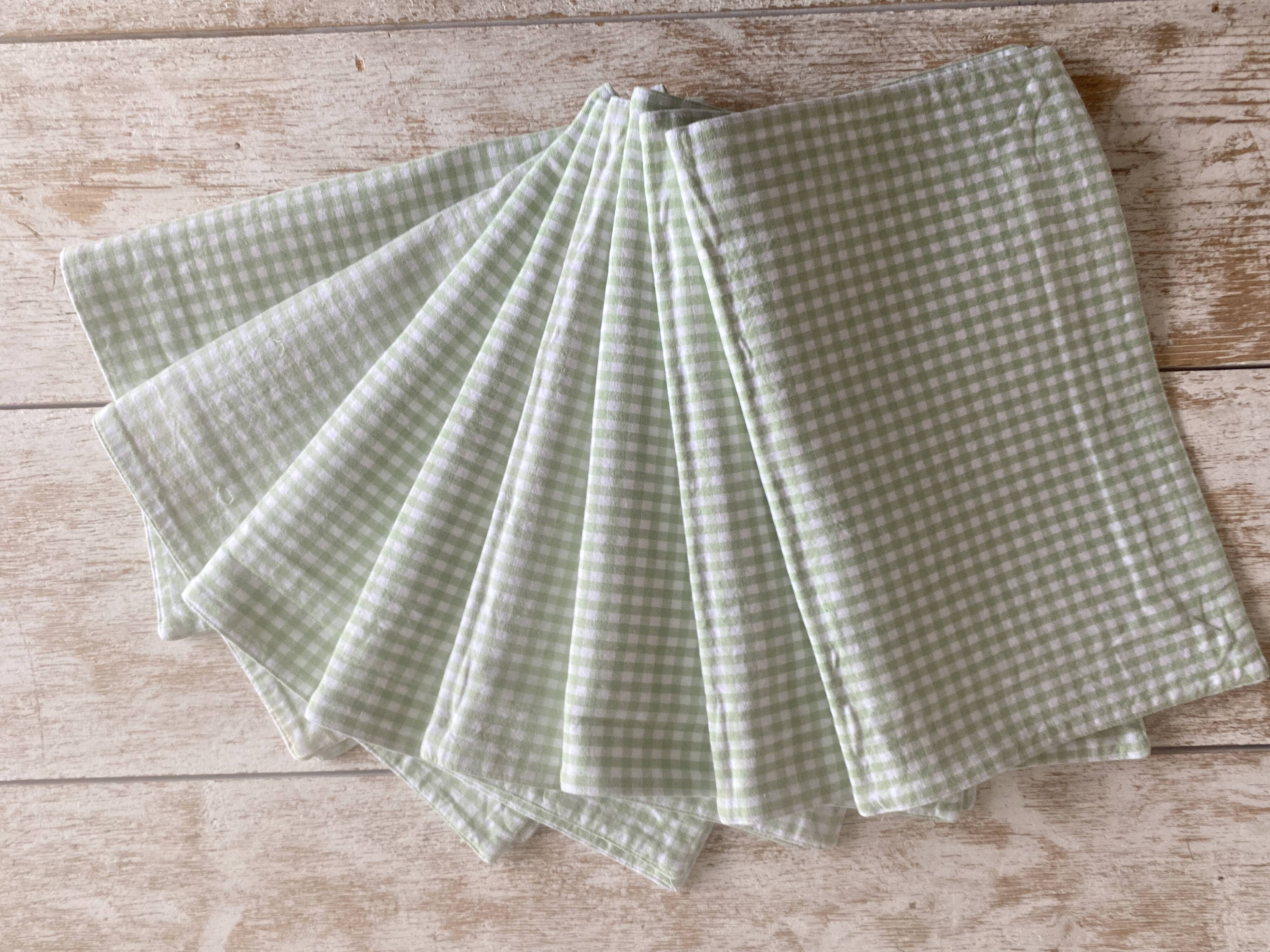 Set of 8 double-sided gingham placemats - 45x35cm - cotton