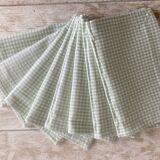 Set of 8 double-sided gingham placemats - 45x35cm - cotton