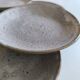 Set of six glazed stoneware plates