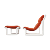 Amchair & ottoman "Model 2011" by Bruce Hannah & Andrew Morrison for Knoll Inc. in the 1970s