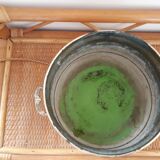 Old gold copper pot cover