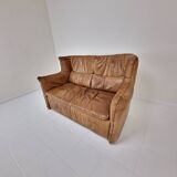 High Back Sofa in Cognac Leather by Gerard Van Den Berg for Montis, 1980s