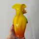 Vase en verre soufflé style Murano à décor de fleur