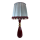 Grande lampe vintage en céramique rouge signée Drimmer – abat-jour pl