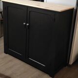 Parisian sideboard in black painted wood