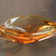 vIde-poche vintage oblong en cristal tons jaunes