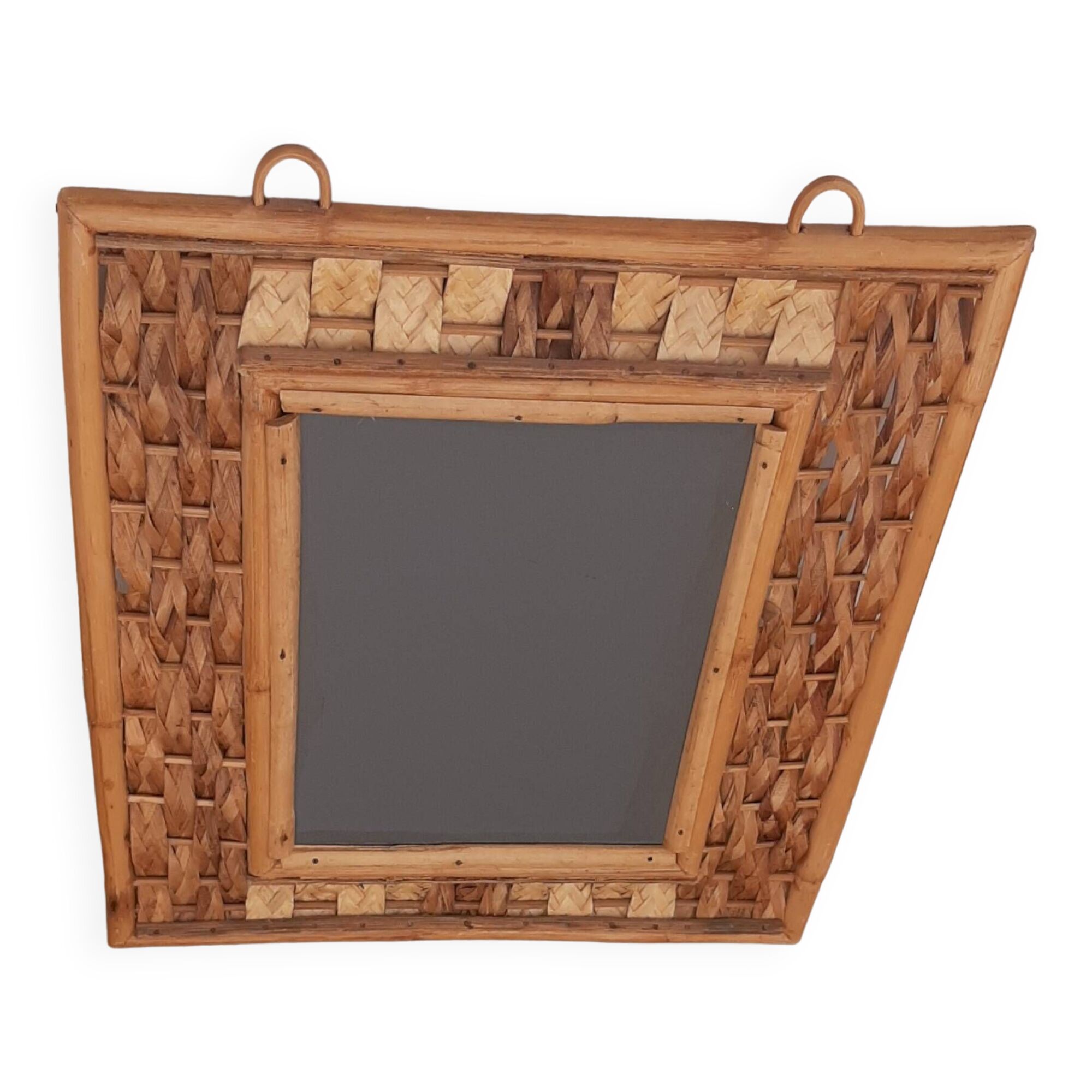 Rattan mirror