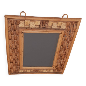 Rattan mirror