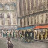 Oil on canvas representing the Place de la Concorde in Paris