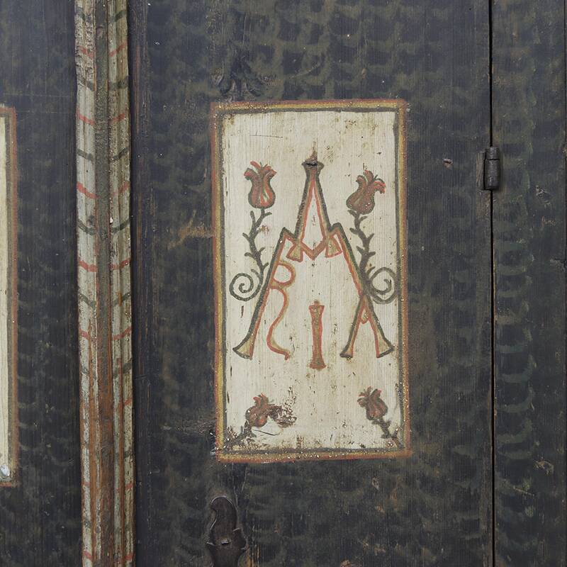 Painted Folk Art Bridal Cupboard 1794