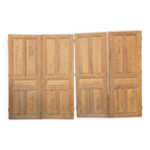 4 portes de placard anciennes en pitchpin
