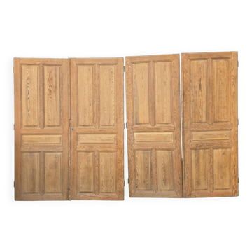 4 old cupboard doors in pitch pine