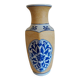 Vintage vase in Delf blue porcelain and cracked ceramic