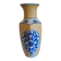Vintage vase in Delf blue porcelain and cracked ceramic