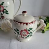 Sarreguemines earthenware sugar bowl, Epernay pattern